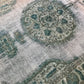 Antique Artisan Re-Worked Turkish Carpet Faded Turquoise