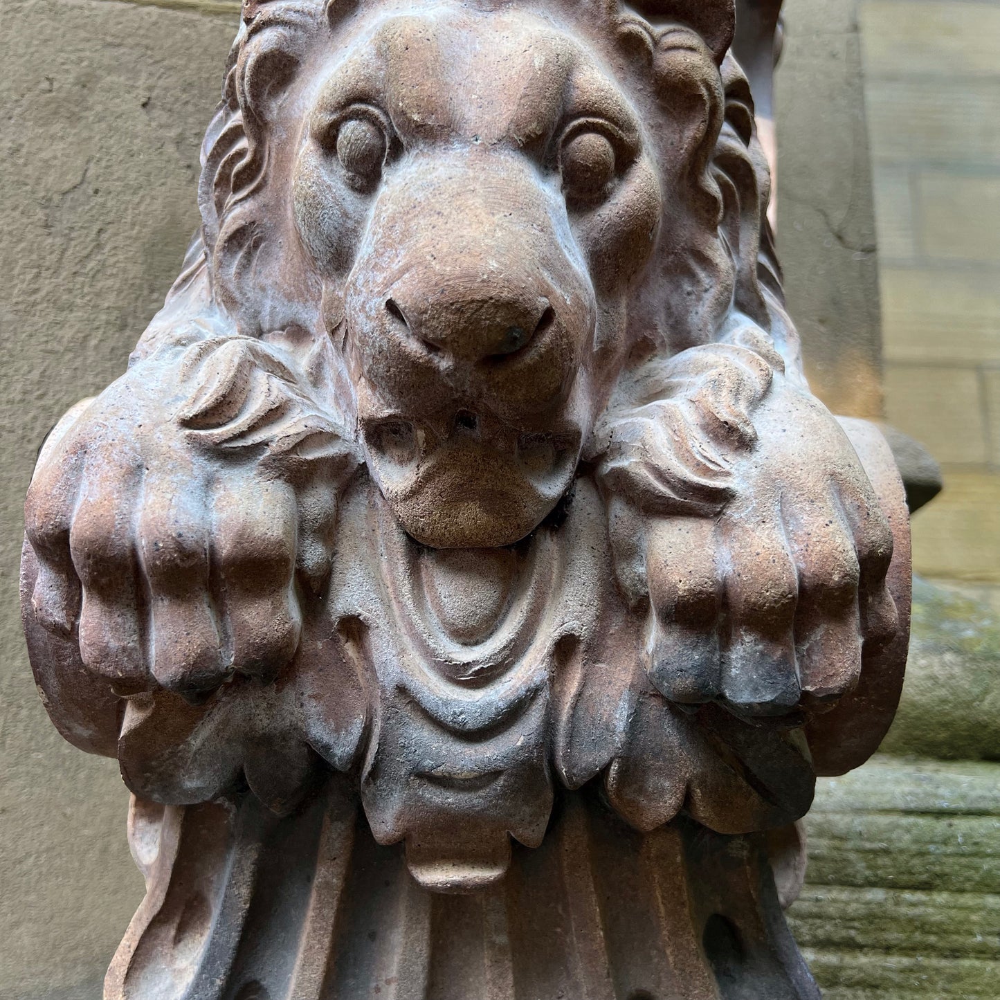 A Pair of ‘Doulton’ Terracotta Lion Corbels c.1890