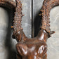 Carved Black Forest Wooden Folk Art Stag Head