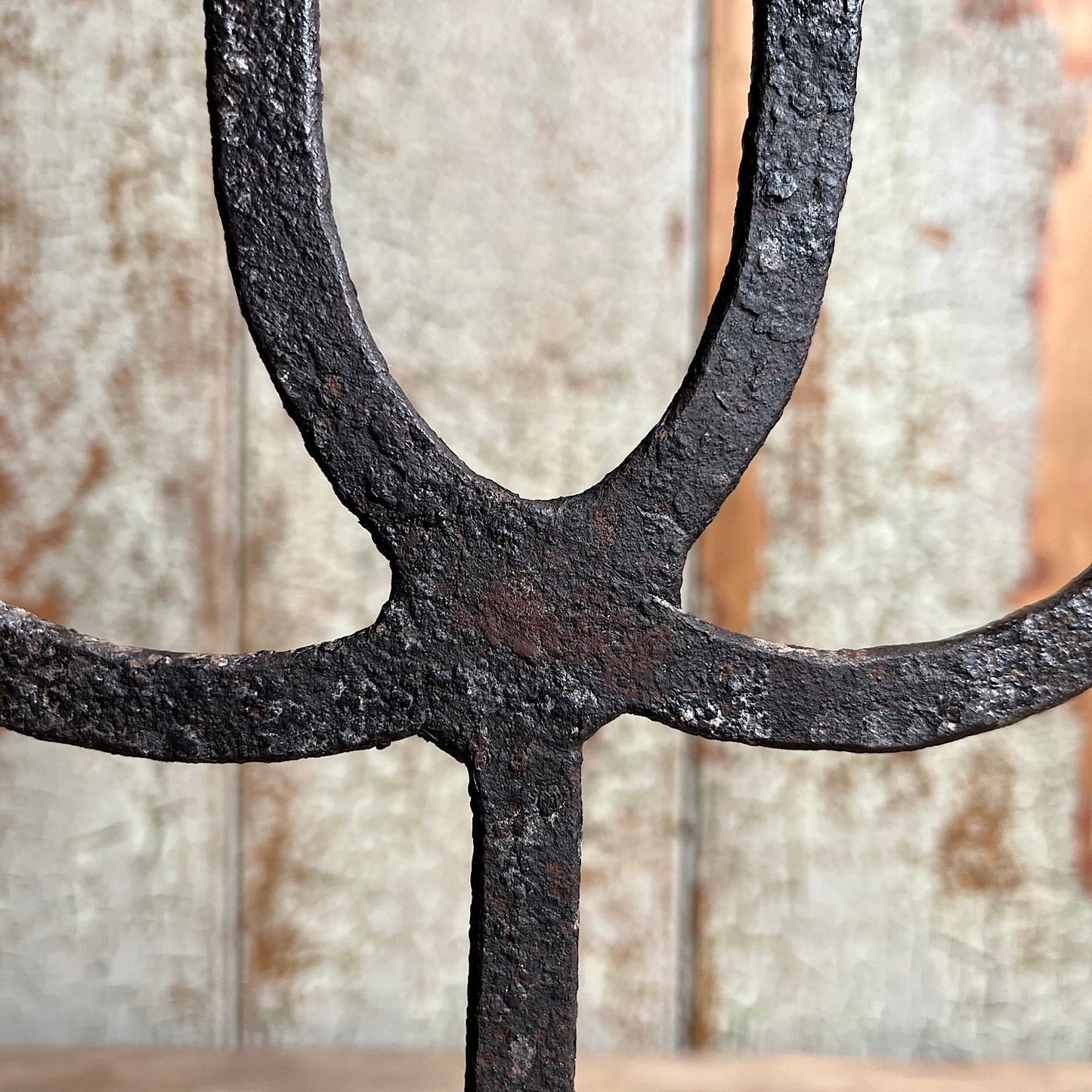 Scandinavian Wrought Iron Candle Holder c.1800