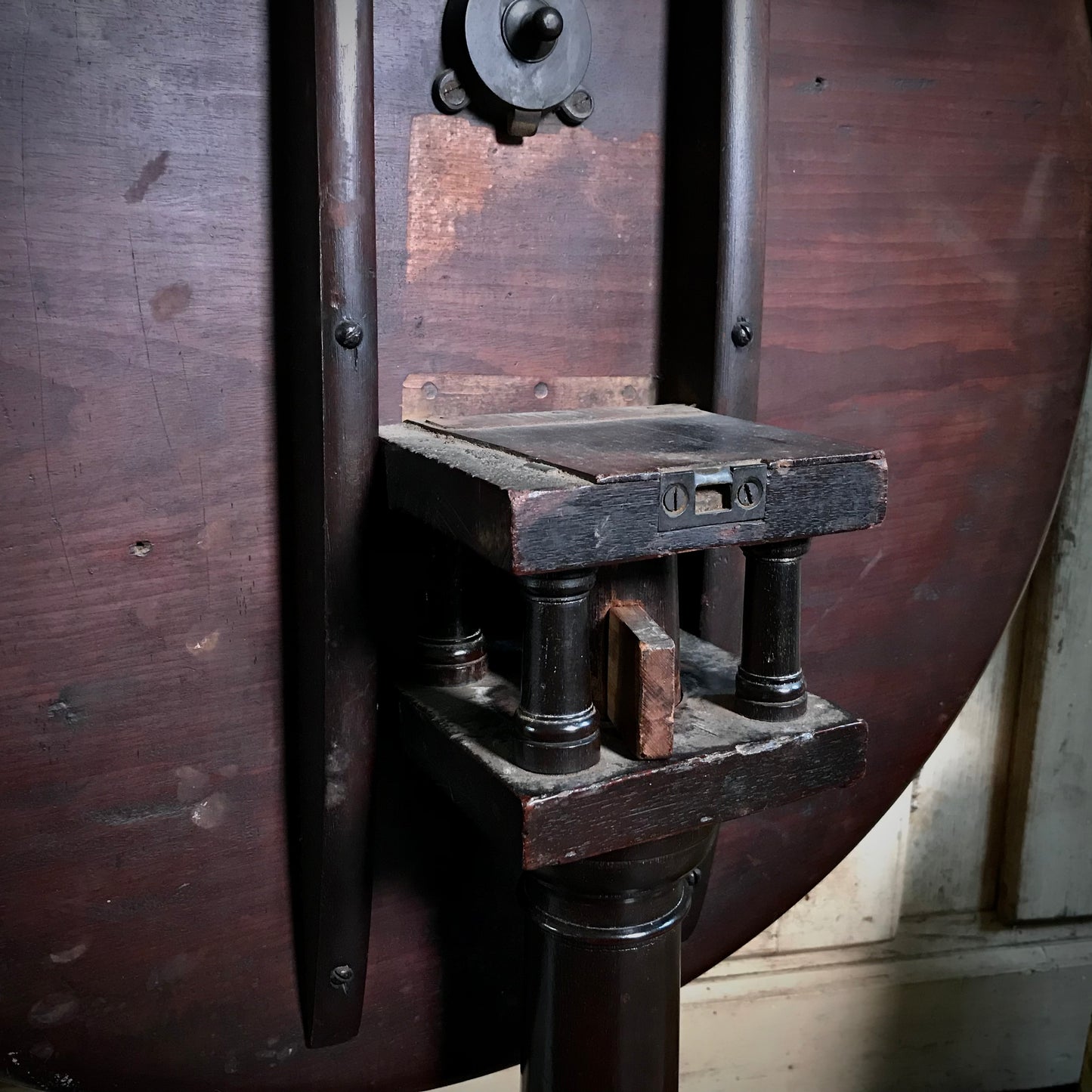 English Georgian Tilt Top Bird Cage Wine Table