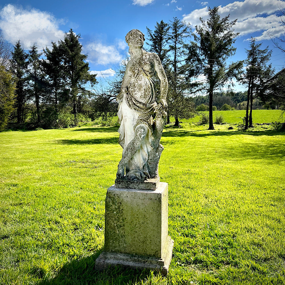 Statue of Flora with Plinth Mid 20th Century