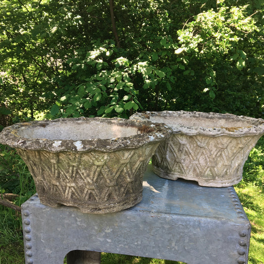 Pair of Lattice Planters