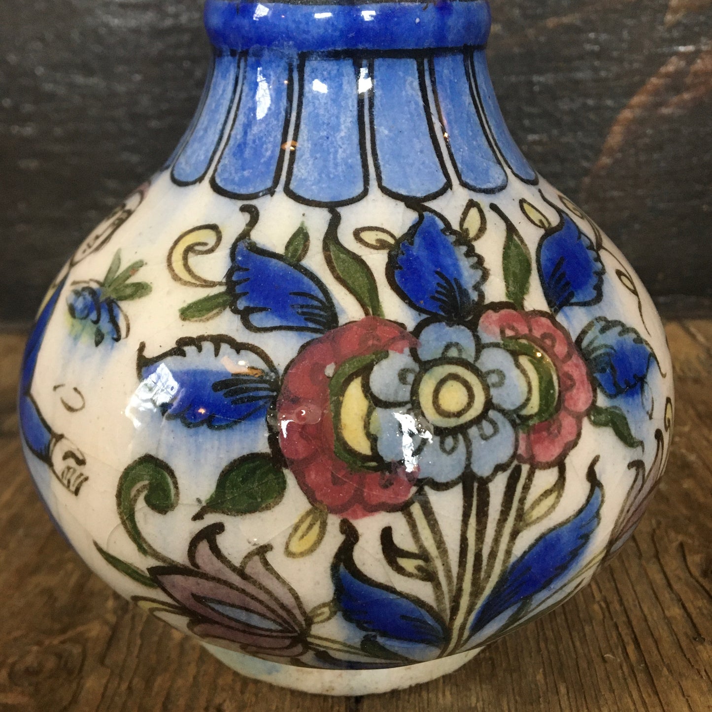 Persian Qajar Dynasty Islamic Ceramic Bottle c.1840