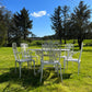 Victorian Round Garden Set with 6 Chairs in Aluminium, from Crowe Hall, Bath