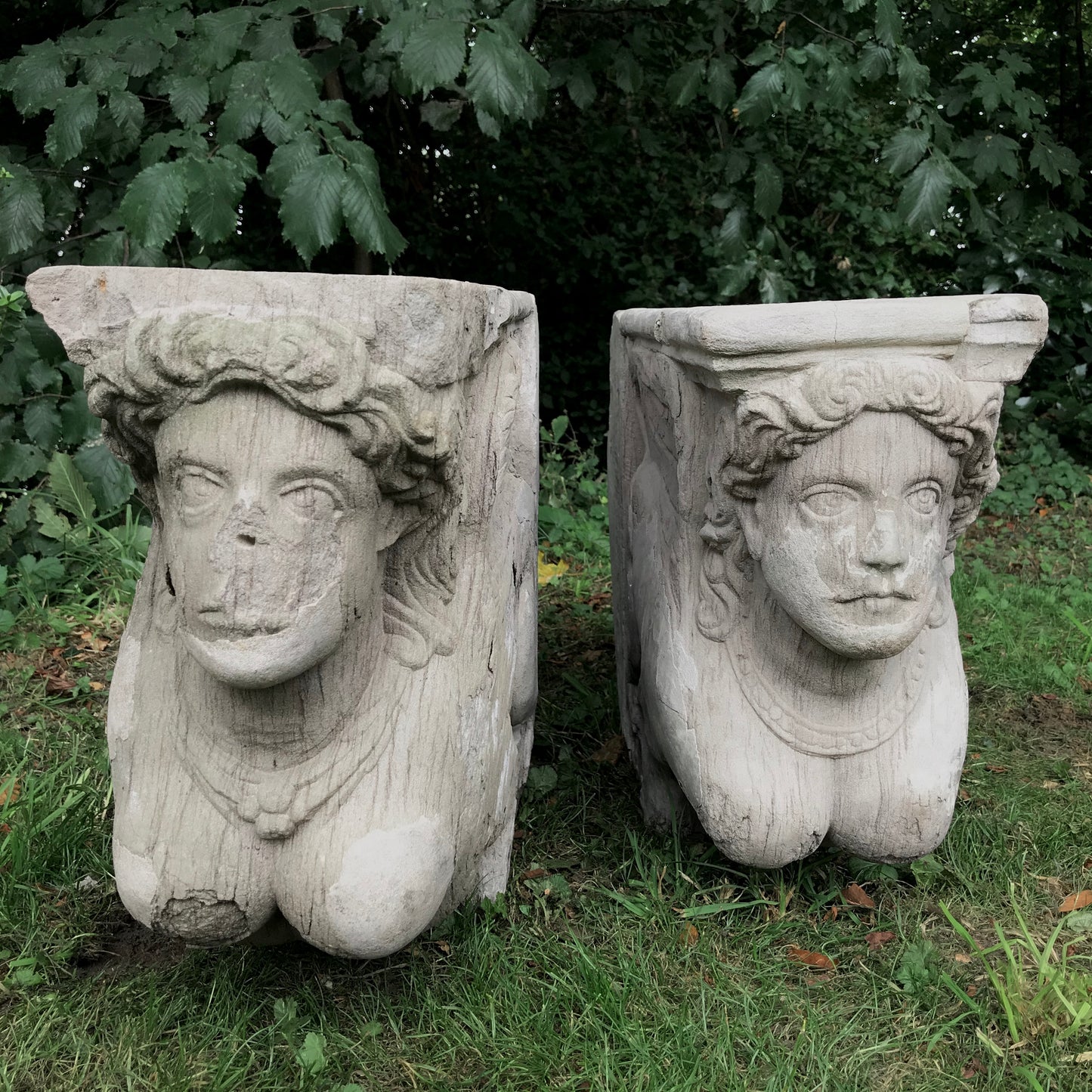 17th Century Belgian Castle Harpy Corbels