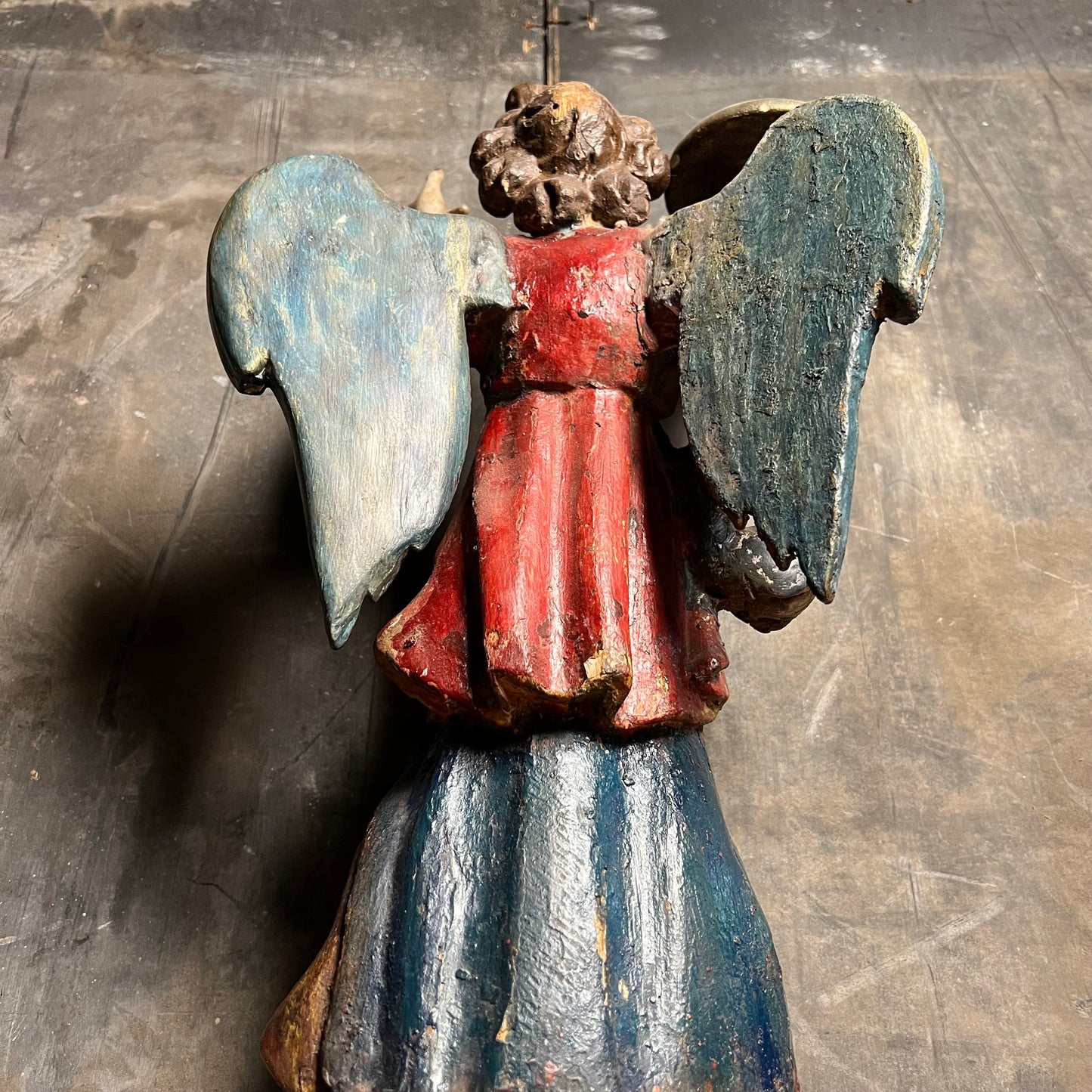 Carved Angel With Cornucopia Pricket Candlestick c.1680 and Later