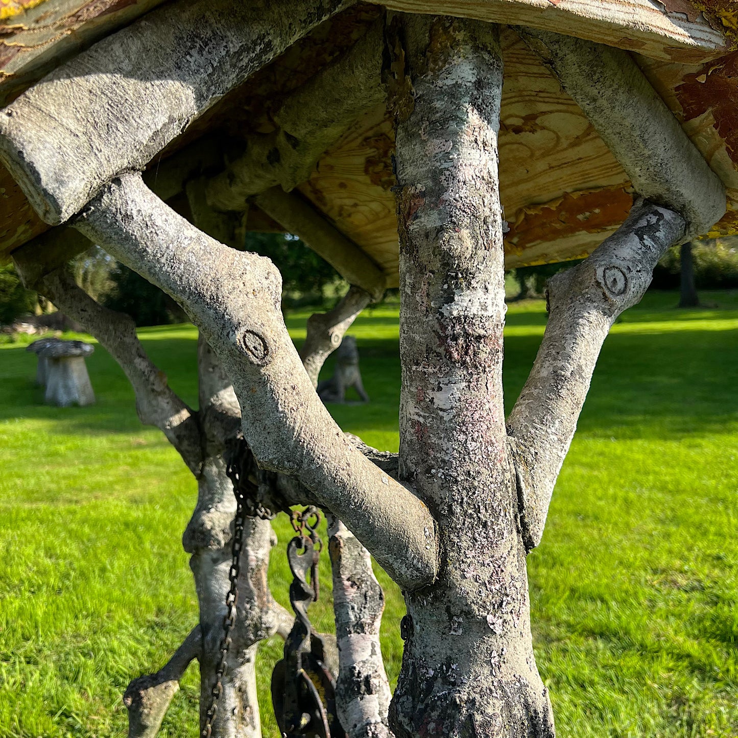 French Faux Bois Wishing Well Early 20th Century