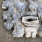 19th Century Lead River God Mask Wall Fountain