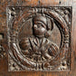 Carved Oak Slab Panel with Romayne Portrait c.1550