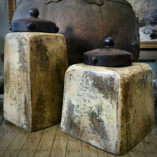 Pair of Spanish Ceramic Storage Vessels