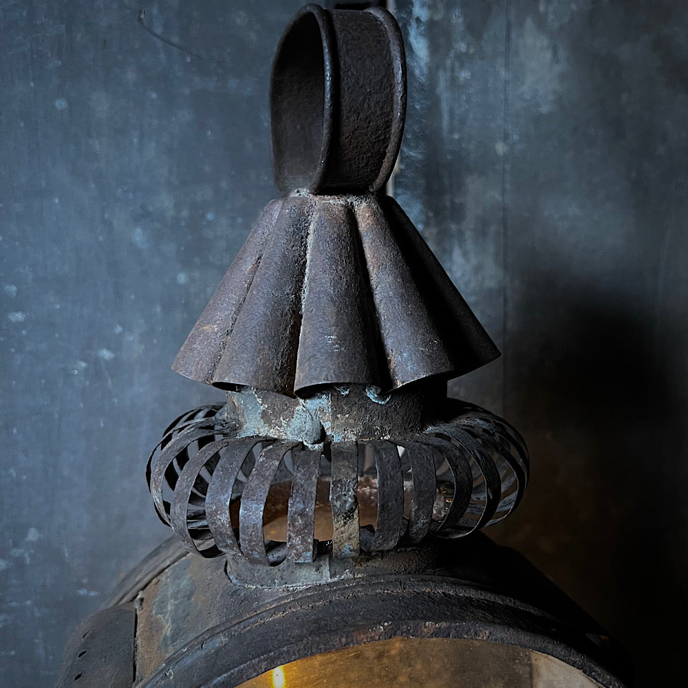 Rustic 19th Century Tin Candle Lantern