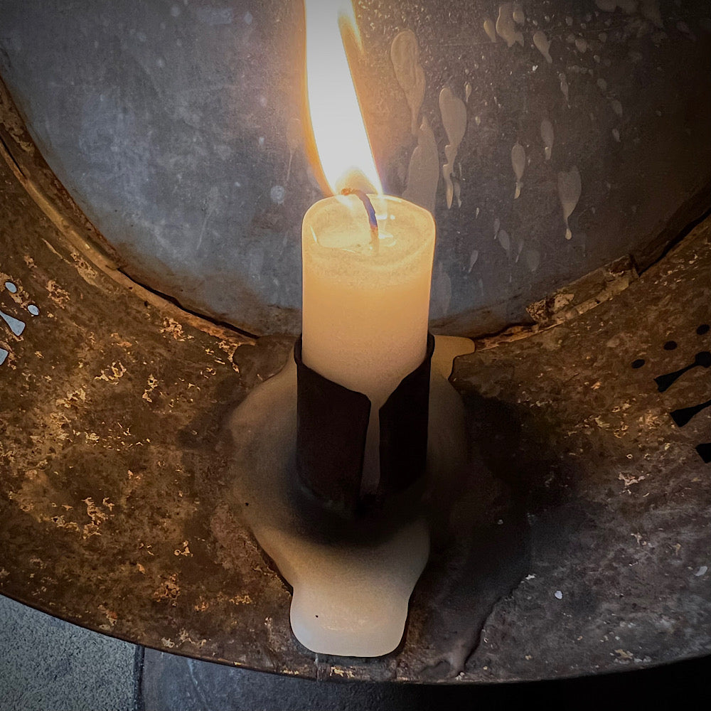 Rustic 19th Century Tin Candle Lantern