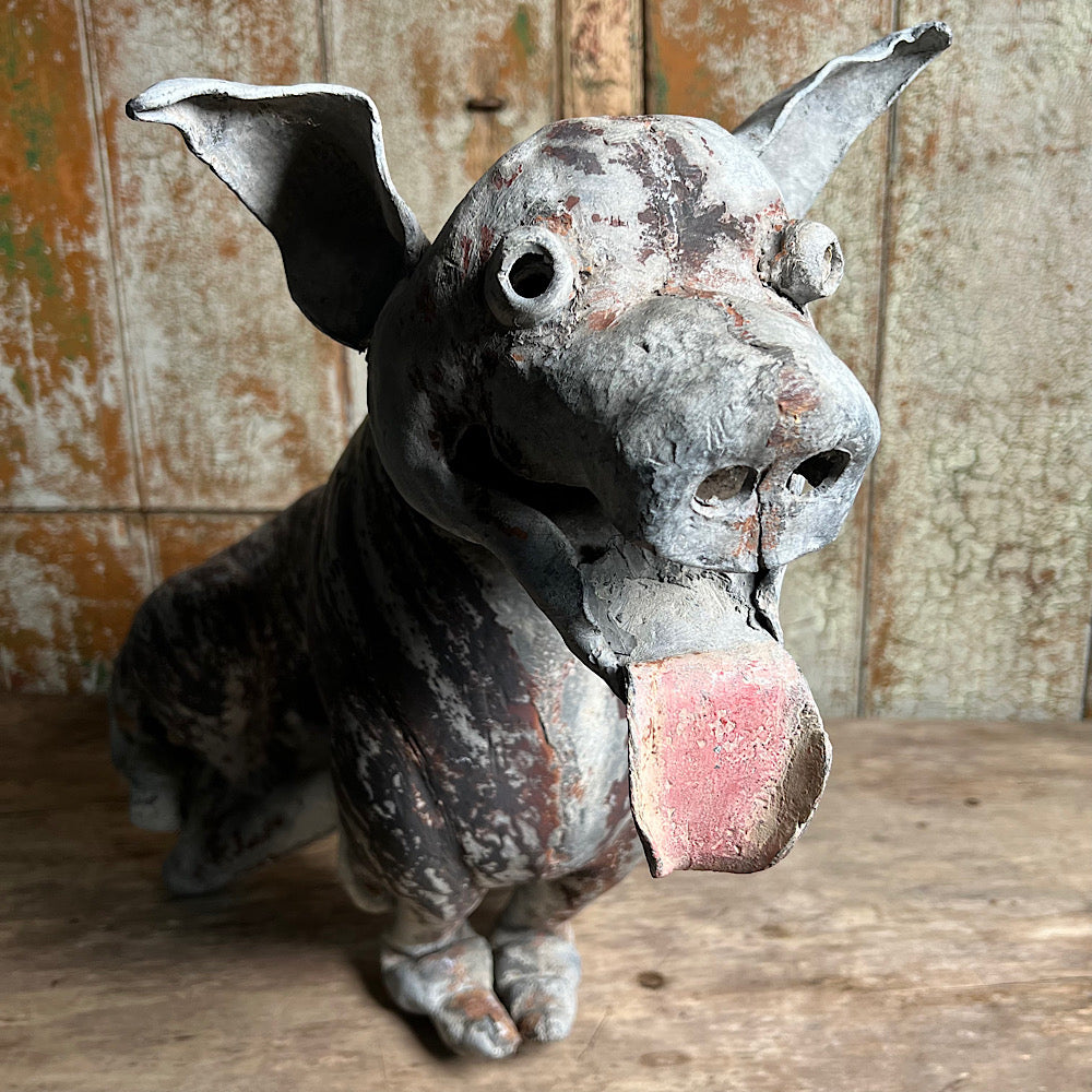 Gothic Revival Lead Gargoyle Hound c.1840