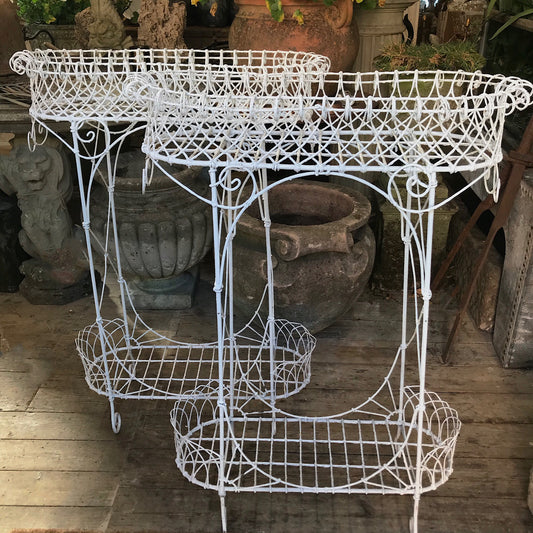 Pair of Regency Wire Work Plant Stands