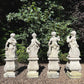 French Limestone Four Seasons Statues with Plinths c. Late 17th/Early 18th Century