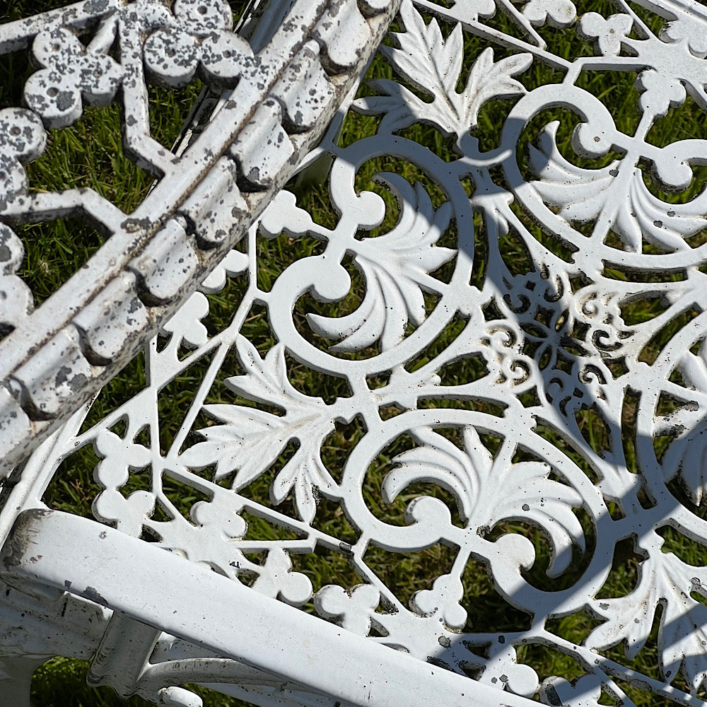 Victorian Round Garden Set with 6 Chairs in Aluminium, from Crowe Hall, Bath