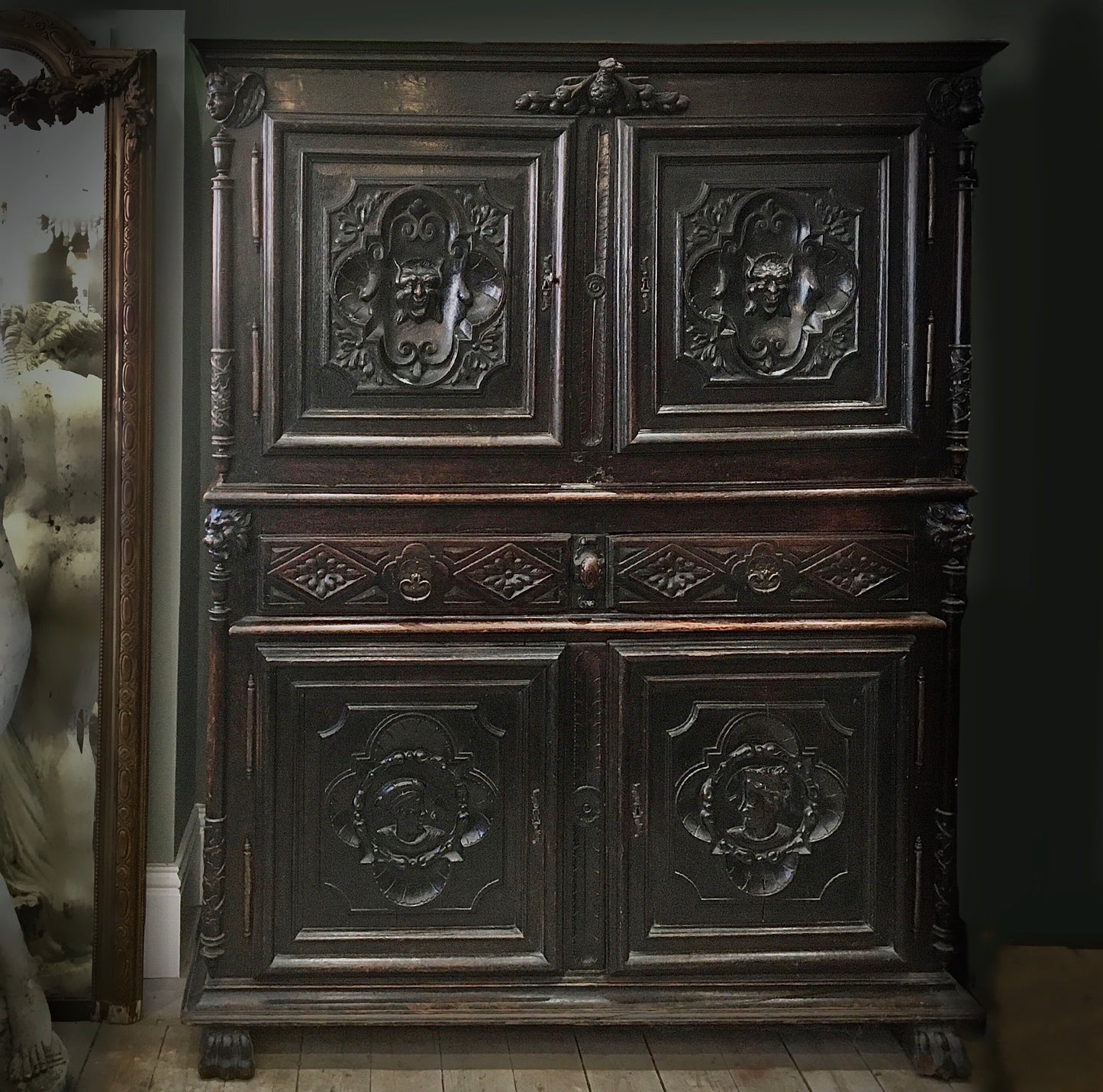 French Armoire Corps Deux Early 1700s