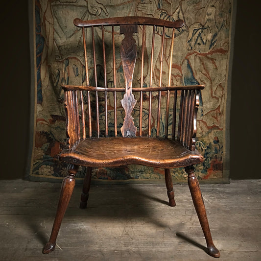 Early Georgian Ash & Elm Windsor Chair c.1760