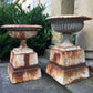 Pair of Classic Victorian Urns on Pedestals