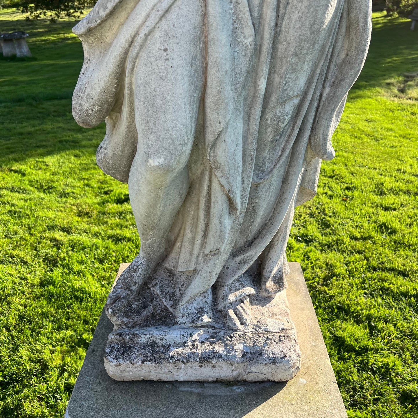 Huntress or Diana Statue with Plinth