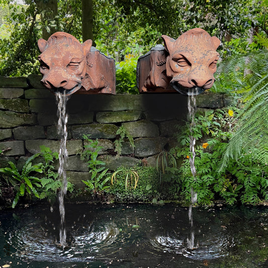 English Architectural Terracotta Gothic Revival Gargoyles c.1870