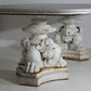 Cast Iron Lions Paw and Acanthus Leaf Carrara Marble Dining Table