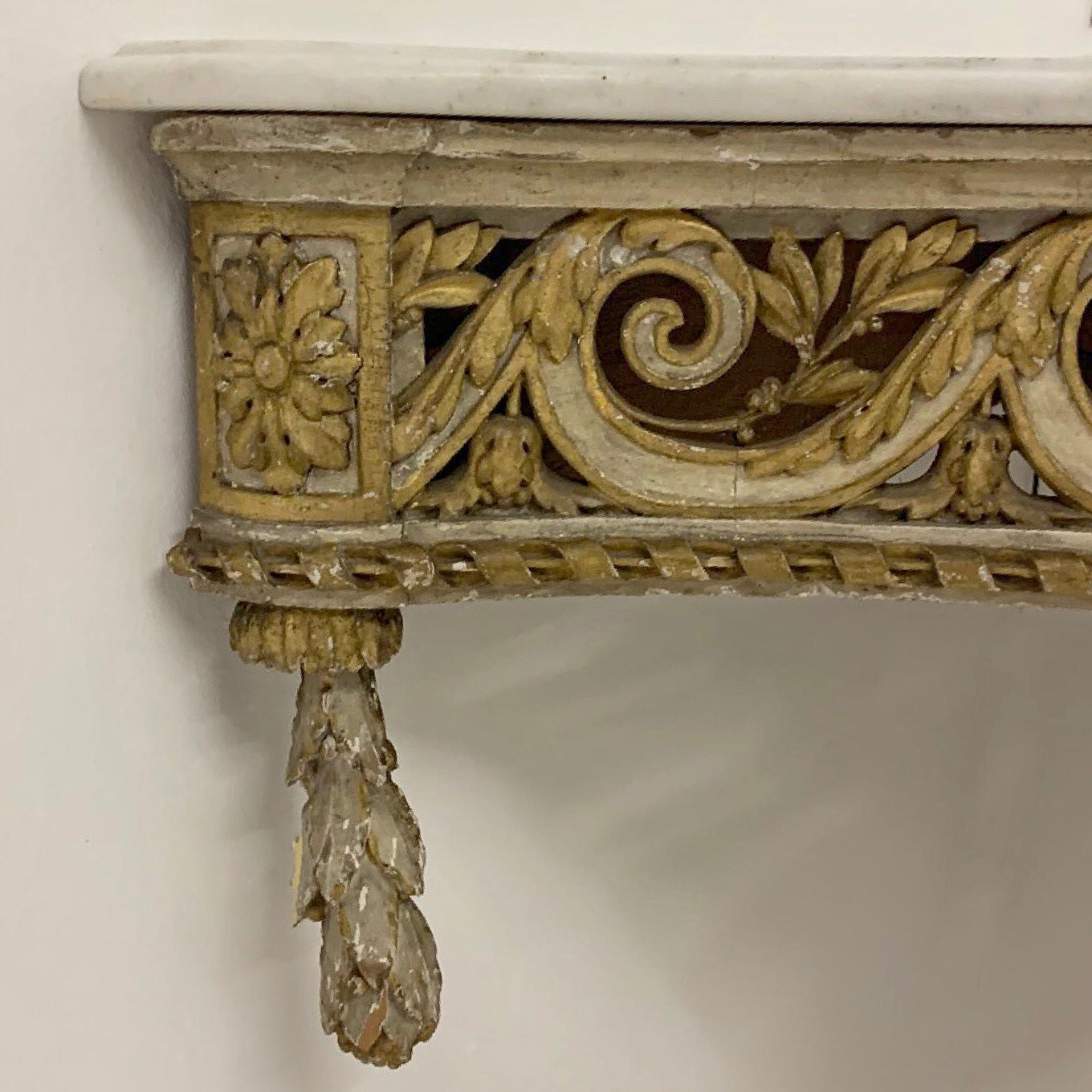 19th Century French Carved Corner Console