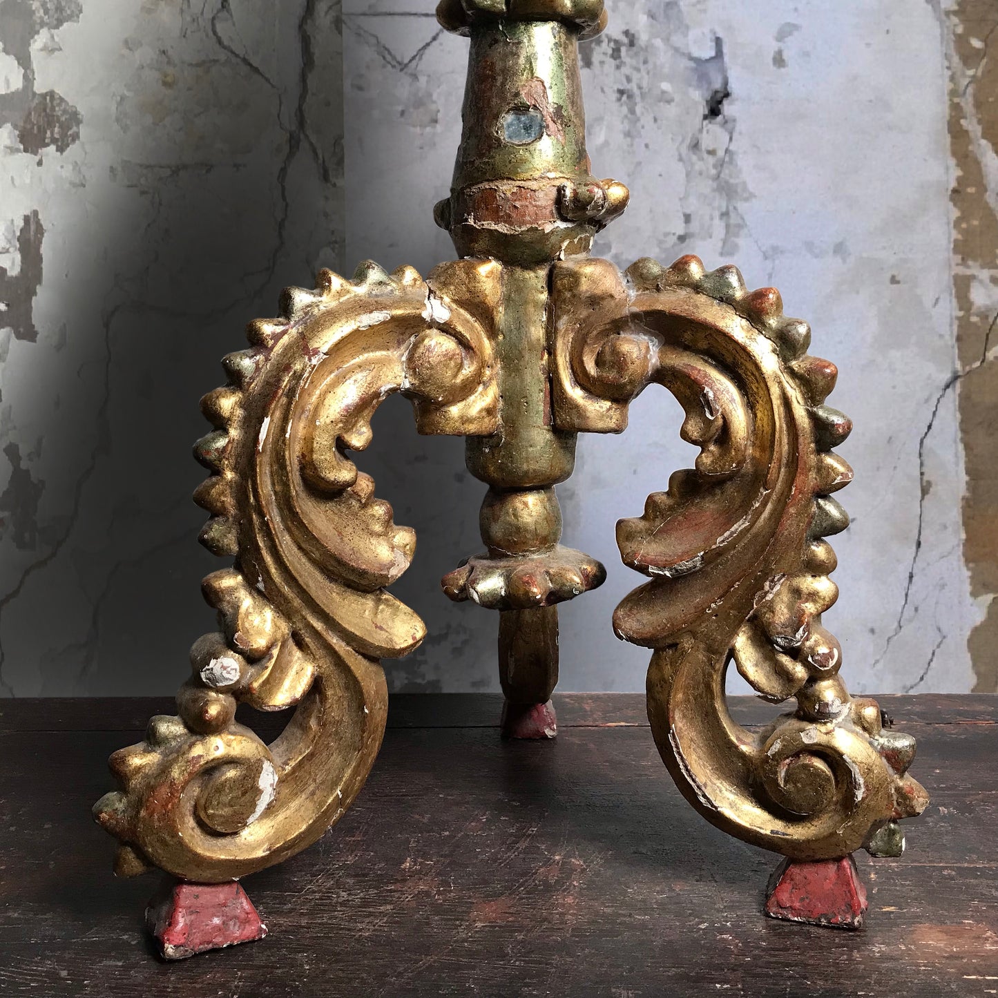 Large Italian Three-legged Candlestick c.1880