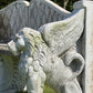 Italian Marble Di Latte Garden Lion Bench