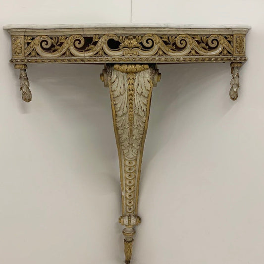 19th Century French Carved Corner Console