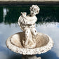 French Mid-20th Century Cast Iron Putti & Carp Fountain