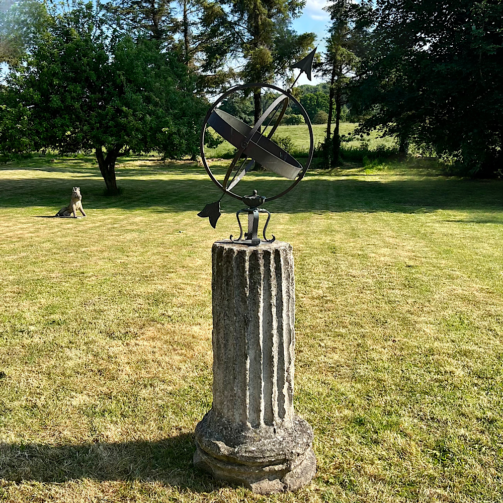 Armillary Sphere Sundial on Roman Column