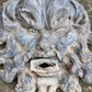 19th Century Lead River God Mask Wall Fountain