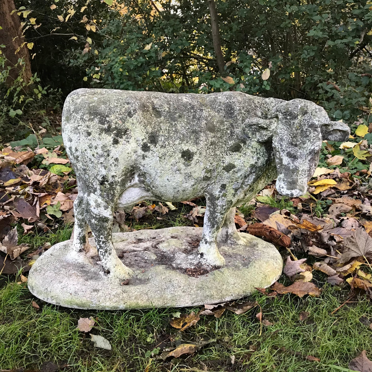 Weathered Cow Statue c.1930