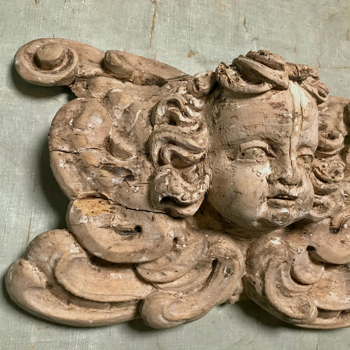 Italian Carved Lime Wood Cherub c.1700