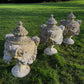 Set of Three Rams Head Urns with Swags