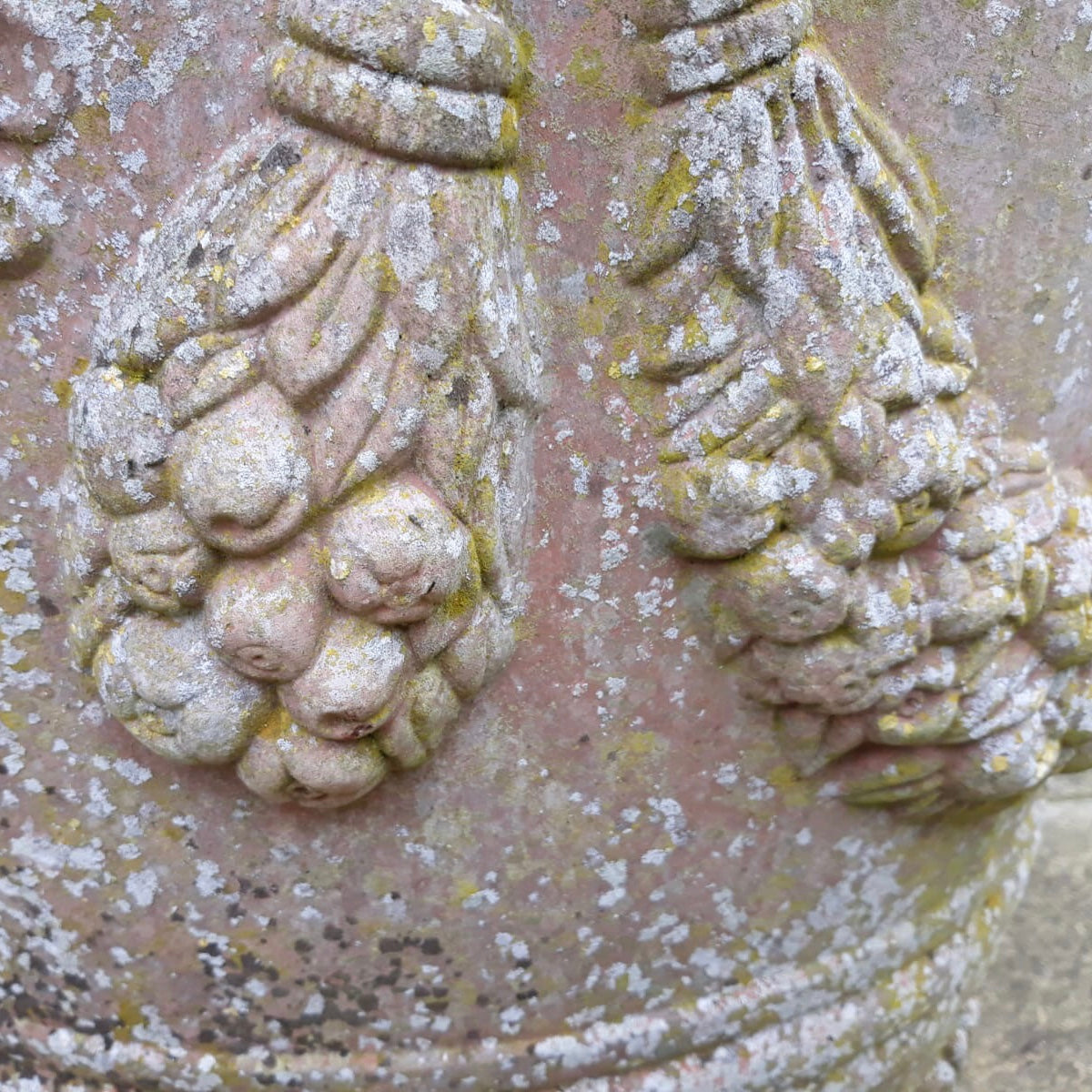 Pair of Large Italian Terracotta Planters with Satyrs Faces