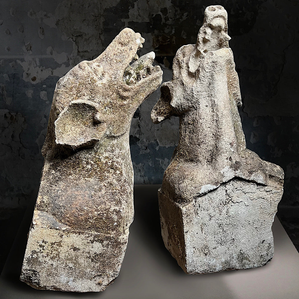 Medieval Limestone Gargoyles