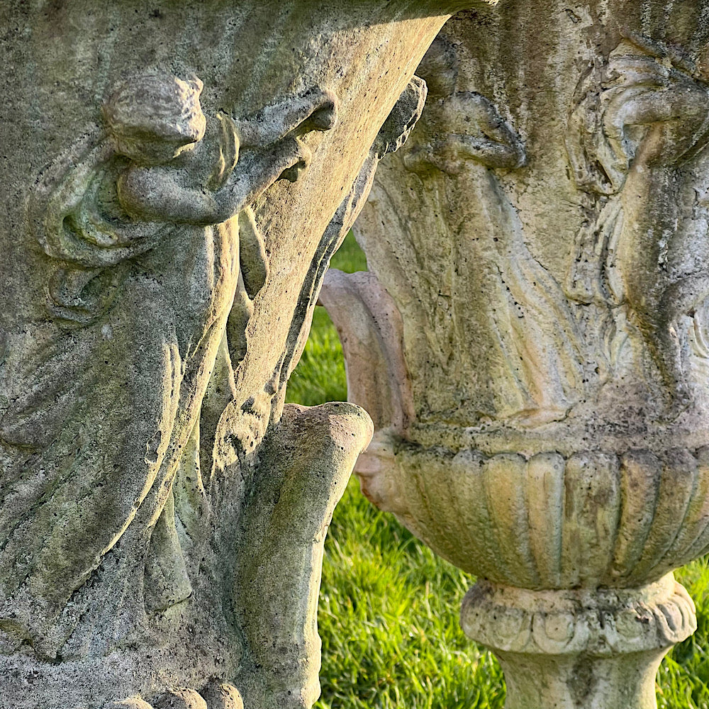 Pair of Large Lobed ‘Medici’ Urns