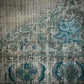 Antique Artisan Re-Worked Turkish Carpet Faded Turquoise