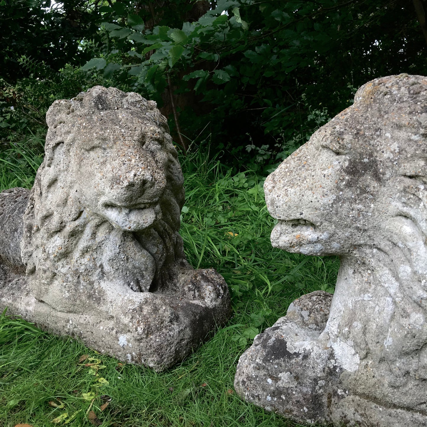 Pair of Recumbent Lions c.1930