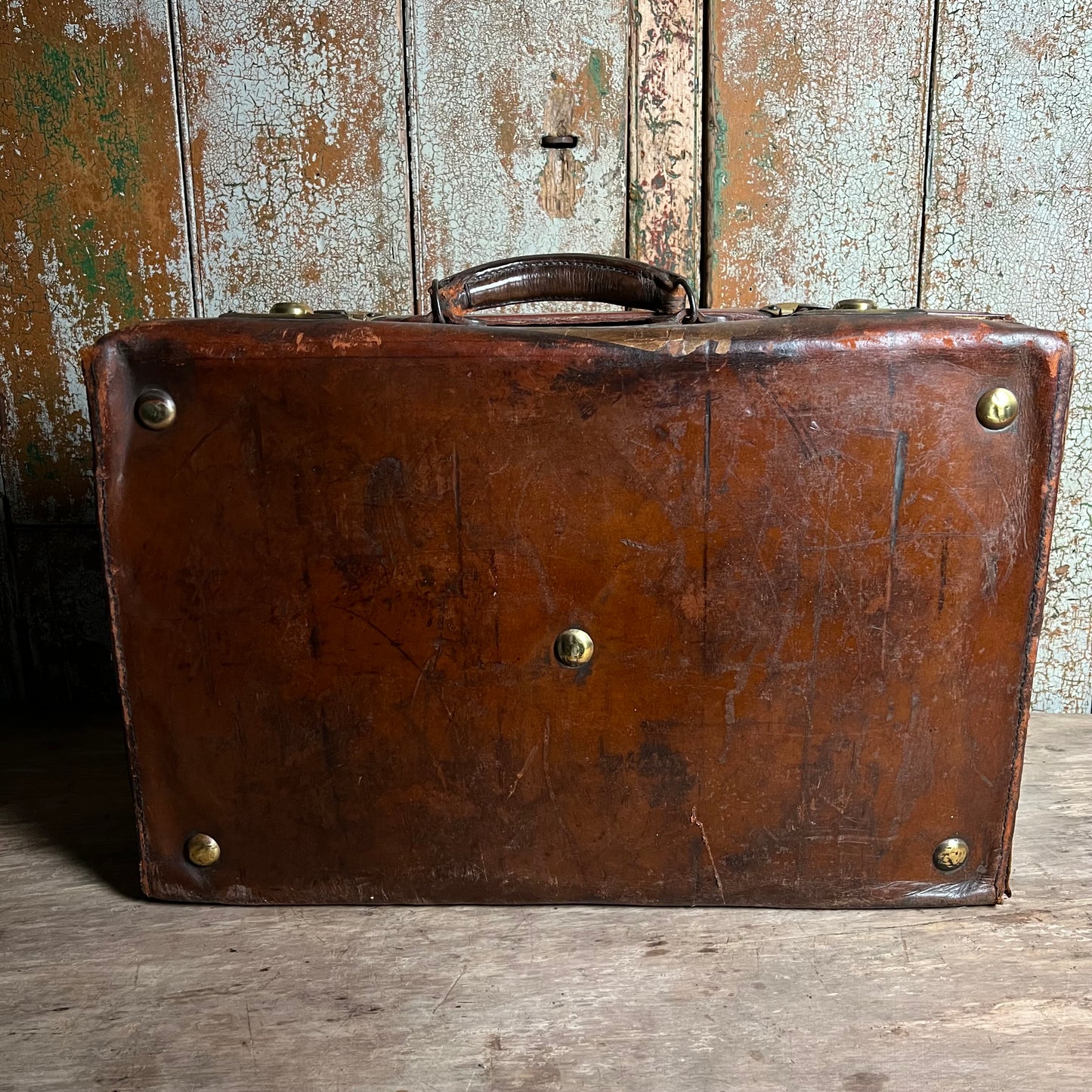 Edwardian Leather Suitcase or Travelling Case c.1910