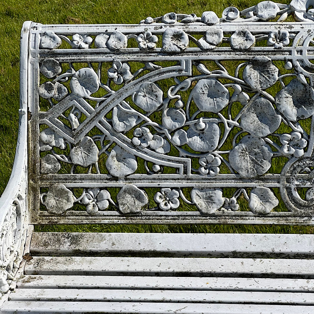 Nasturtium Bench in Aluminium, after Coalbrookdale from Crowe Hall, Bath