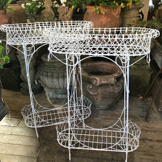 Pair of Regency Wire Work Plant Stands