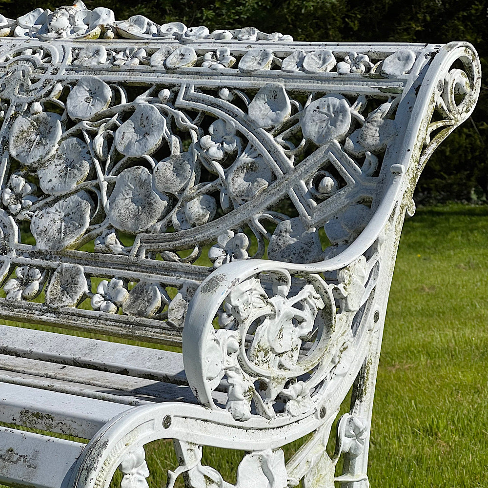 Nasturtium Bench in Aluminium, after Coalbrookdale from Crowe Hall, Bath