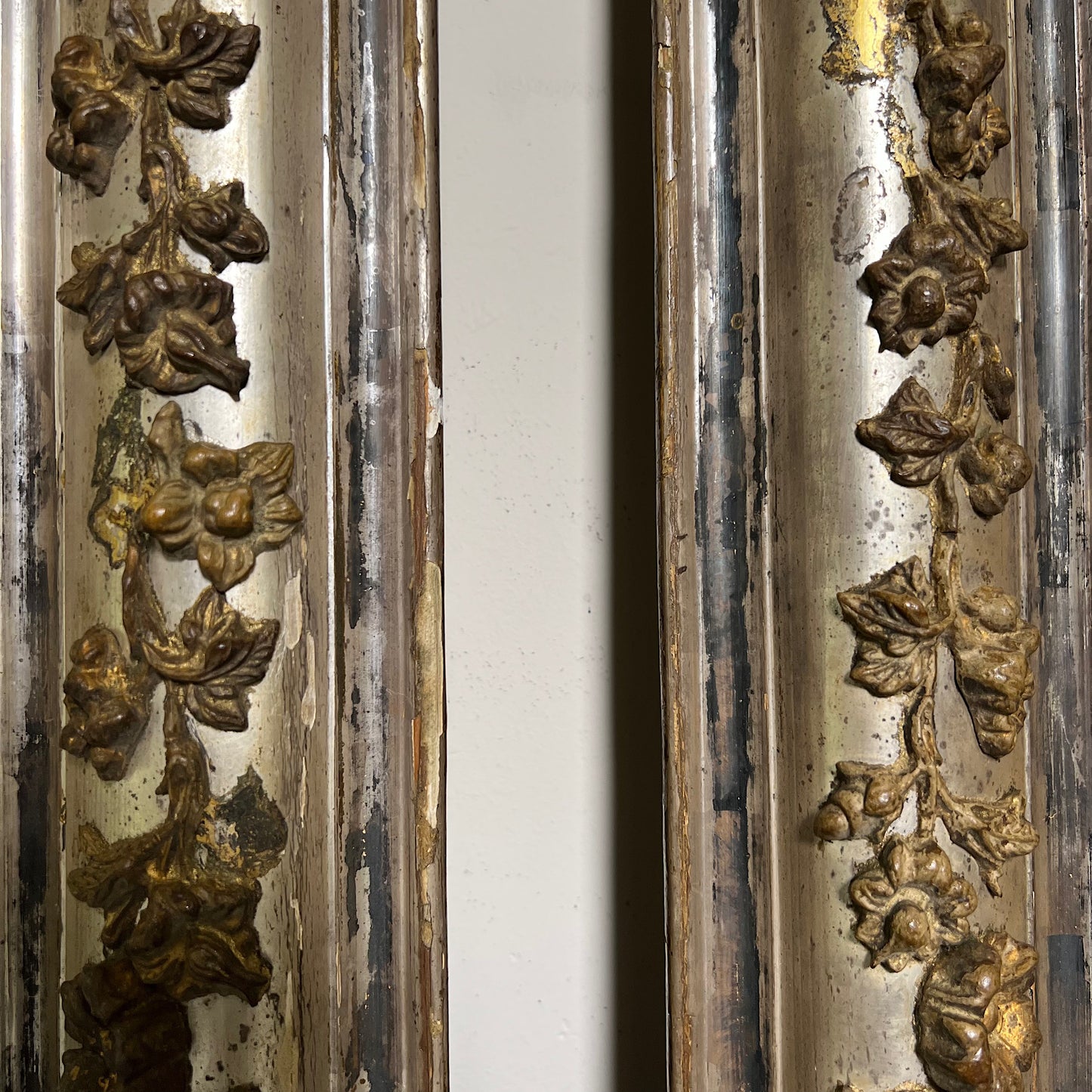 A Pair of Silver Gilt Floral Venetian Mirrors c.1750