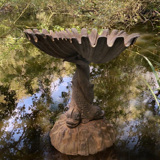 Scalloped Shell and Dolphin Fountain by Andrew Handyside c.1870