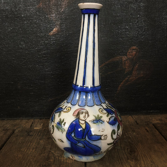 Persian Qajar Dynasty Islamic Ceramic Bottle c.1840