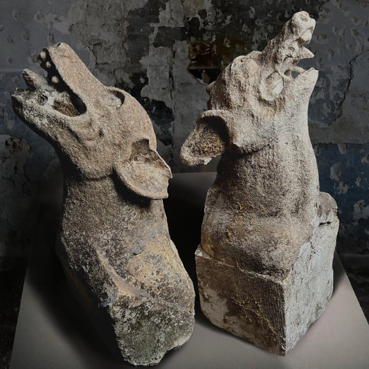 Medieval Limestone Gargoyles